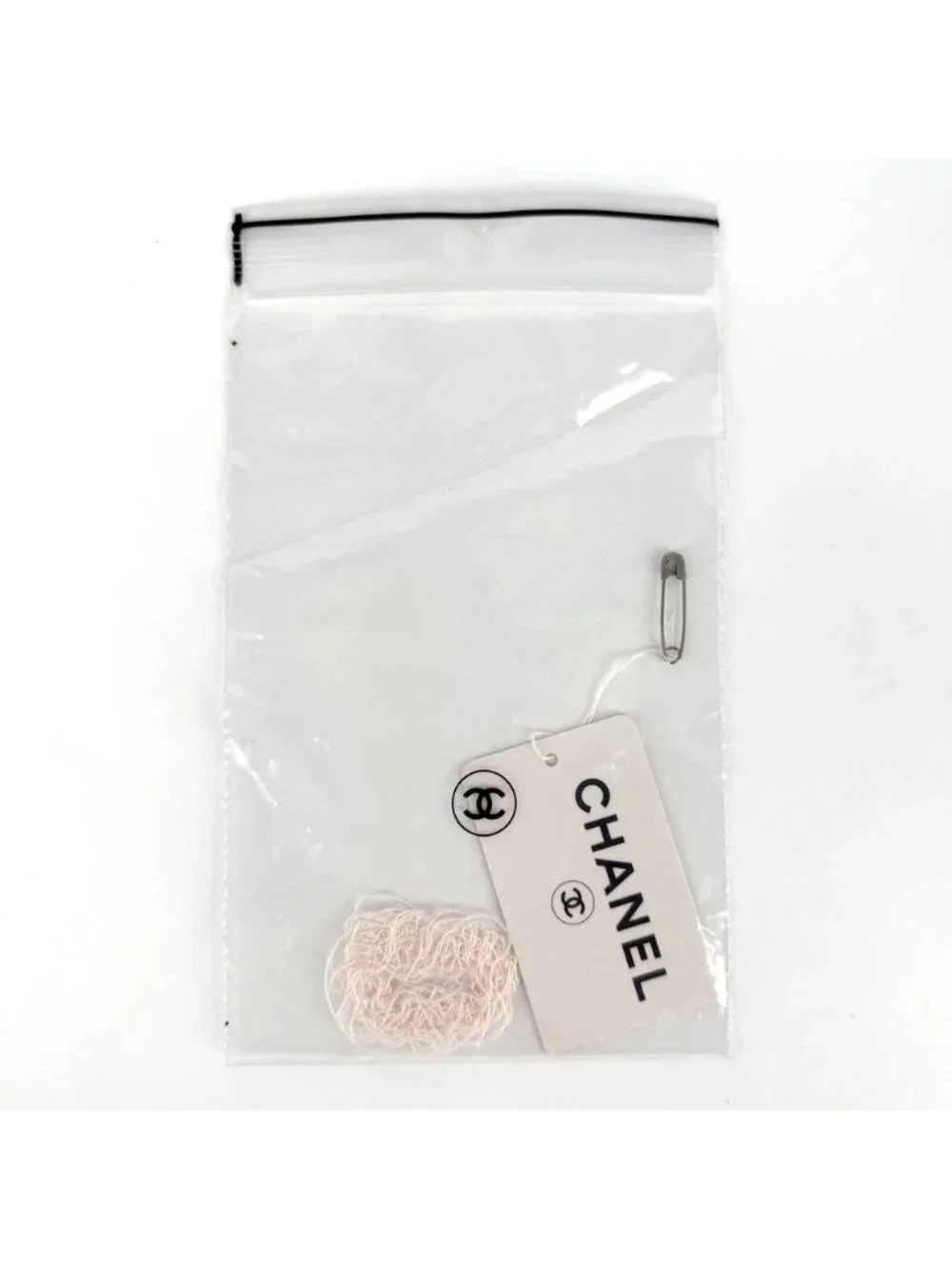 Chanel Short Sleeve T-Shirt CC Logo Top Beige Pink Cotton Cashmere Elite 38